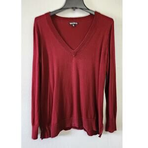 J Crew Mercantile Cotton V-Neck Long Sleeve Sweater Medium